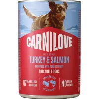 Konzerva CARNILOVE Paté pre dospelých psov morka a losos 400 g