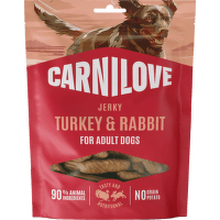 Pamlsek CARNILOVE Jerky pro dospělé psy krůta a králík 100 g