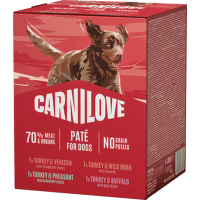 Kapsičky CARNILOVE Paté pro dospělé psy multipack 4×300 g