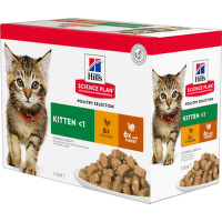 Hill´s Science Plan kapsička Feline Kitten Multipack Chicken & Turkey 12x85 g