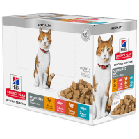 Hill´s Science Plan kapsička Feline Young Adult Sterilised Multipack Chicken & Trout & Turkey 12x85 g