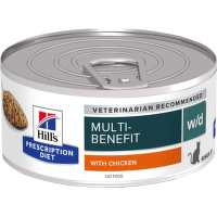 Ветеринарные консервы для кошек – Hill's w/d Chicken, 156 г