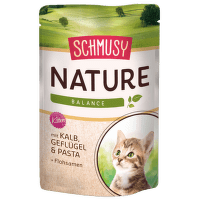 Konservi kaķēniem - Schmusy Nature`Menu Junior Calf, Chicken and Pasta, 100 g