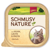 Консервы для кошек - Schmusy Nature`Menu Pate с курицей, лососем и макаронами, 100 г