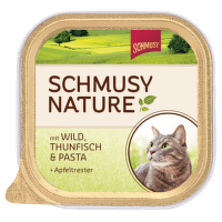 Консервы для кошек - Schmusy Nature`Menu Pate wild, tuna and pasta, 100 г
