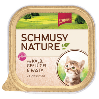 Консервы для котят - Schmusy Nature Menu Pate Junior с телятиной, курицей и макаронами, 100 г