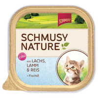 Консервы для котят - Schmusy Nature`Menu Pate junior с лососем, бараниной и рисом, 100 г