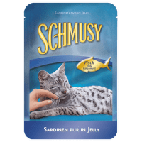 Konservi kaķiem – Schmusy Fish Sardine in Jelly, 100 g