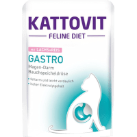 Ветеринарные консервы для кошек – Kattovit Pouch Gastro Salmon + Rice, 85 г