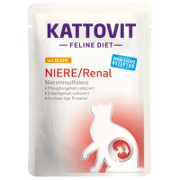 Veterinārie konservi kaķiem – Kattovit Pouch Kidney Renal Chicken, 85 g