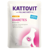 Ветеринарные консервы для кошек – Kattovit Pouch Diabetes Chicken, 85 г