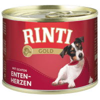 Konservi suņiem – Rinti Gold Duck Hearts, 185 g