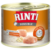 Konservi suņiem – Rinti Sensible, vistas gaļa ar rīsiem, 185 g
