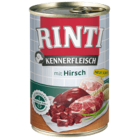 Konservi suņiem – Rinti Kennerfleisch, ar brieža gaļu, 400 g