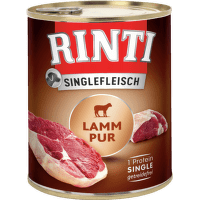 Konservi suņiem – Rinti Singlefleisch Lamb Pur, 800 g