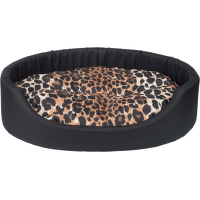 Лежанка для собак – AmiPlay Oval bedding Fun M, 52 x 44 x 14 см, black