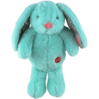 Hračka Dog Fantasy Cuddle zajíček s tlukoucím srdcem tyrkysový 29 cm