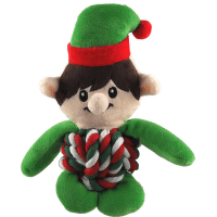 Hračka pre psov Dog Fantasy Winter Tale škriatok uzlový s pískadlom 20 cm