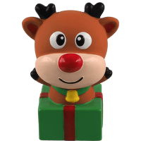 Hračka pre psov Dog Fantasy Winter Tale sob s darčekom latexový pískací 12 cm
