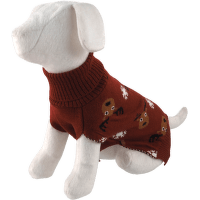 Sveter pre psov Dog Fantasy Winter Tale hnedý L