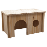 Domek Small Animal hladké dřevo 38x23x21cm