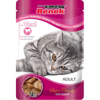 Konservi kaķiem – Super Benek Pouches Veal, 100 g