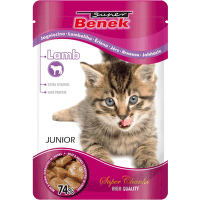 Консервы для котят – Super Benek Pouches Junior Lamb, 100 г