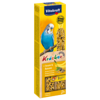 Лакомство для маленьких попугаев – Vitakraft, Kracker, Banana/Sesame seeds, 2 шт.