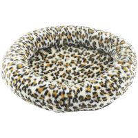 Лежанка для кошек – Pawise Deluxe Round Cat Bed, 40 x 6 см, leopard
