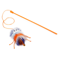 Rotaļlieta kaķiem – AFP Furry Ball Fluffer Wand, orange