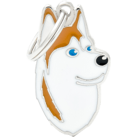 Známka My Family Friends Sibiřský husky hnědobílý
