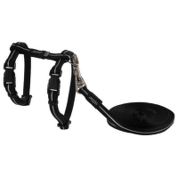 Postroj s voditkom AlleyCat cierny 0,8x19,8 - 30x180cm