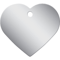 Медальон – Heart Large, Chrome