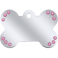 Медальон – Bone Large Diva, Chrome with Crystals