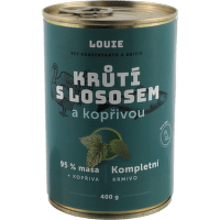 Konzerva Louie krůtí s lososem a kopřivou 400g