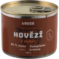 Konzerva Louie hovězí s mrkví, vitamíny a minerály 200g