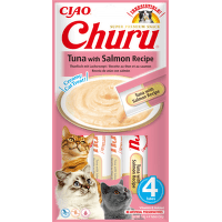 Churu cat lízacia pochúťka tuniak s lososom 4 x 14 g