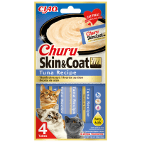 Churu cat lízacia poch. Skin & Coat tuniak 4 x 14 g 