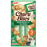 Churu pochúťka Bites obalené kuracie mäso s tuniakom 3x10g