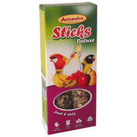 Лакомство для птиц – Avicentra Sticks fruit, nutty for small parrots, 2 x 60 г
