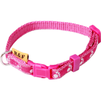 Obojek popruh TLAPKY 10mm x 26-35cm fuchsie