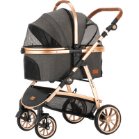 Suņu rati – Kenyone Pet Stoller, 60 x 69 x 106 cm, dark grey/golden