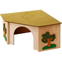 Domek JK rohový pro králíky 27x27x15cm