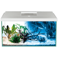 AQUAEL Akvarium set LEDDY LED DN 60x30x30cm, 54l biele
