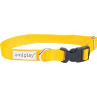 Obojek pro psy Amiplay Samba nastavitelný žlutý M 25–40 cm × 2 cm