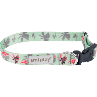 Nastavitelný obojek Amiplay BeHappy Flamingo S 20–35 cm × 1,5 cm