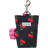 Pouzdro na sáčky na psí exkrementy Amiplay BeHappy Cherry 6 × 2 × 11 cm