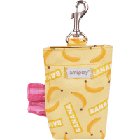 Pouzdro na sáčky na psí exkrementy Amiplay BeHappy Banana 6 × 2 × 11 cm