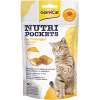 Лакомство для кошек – GimCat Nutri Pockets with Cheese and Taurin, 60 г