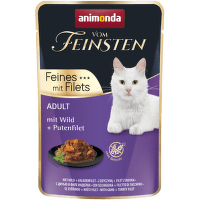 Консервы для кошек – VomFeinsten Pouch with Wild + turkey filet, 85 г